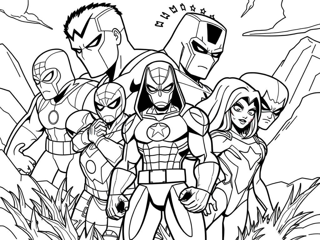 Free Coloring Printables Superheroes Educational In Spanish