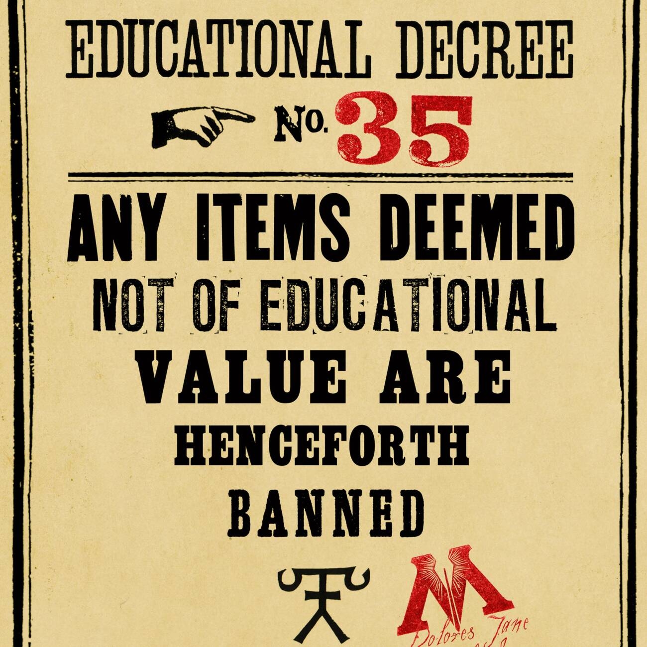 Ministry Of Magic Proclamation No 35 MinaLima
