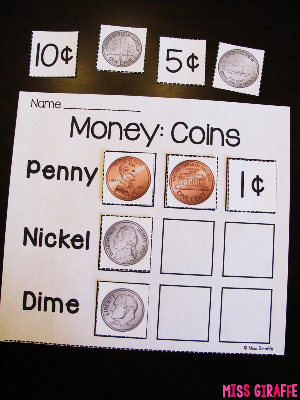 Miss Giraffe s Class Teaching Money