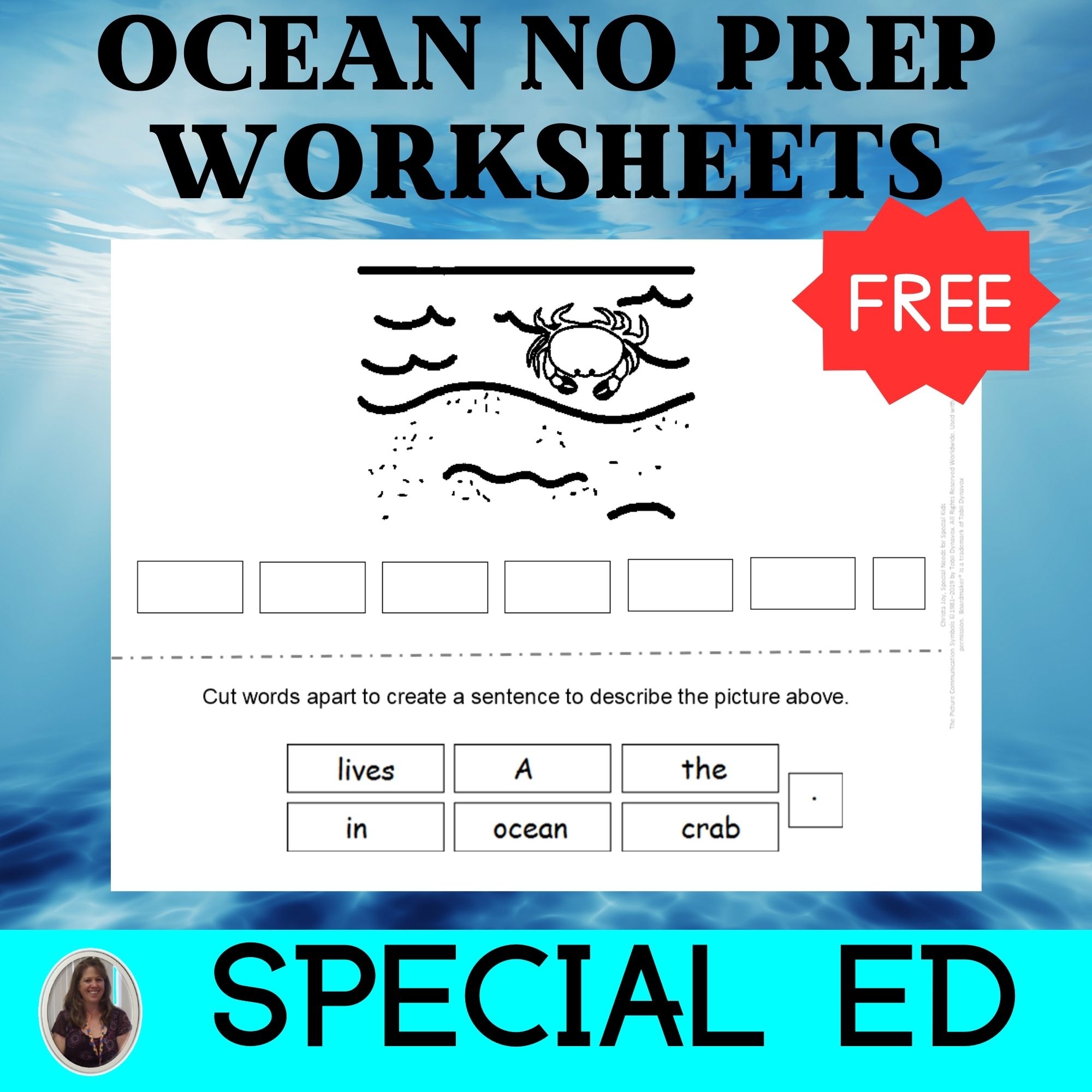 No Prep Ocean Theme For Special Education Free Sample Special Needs For Special Kids