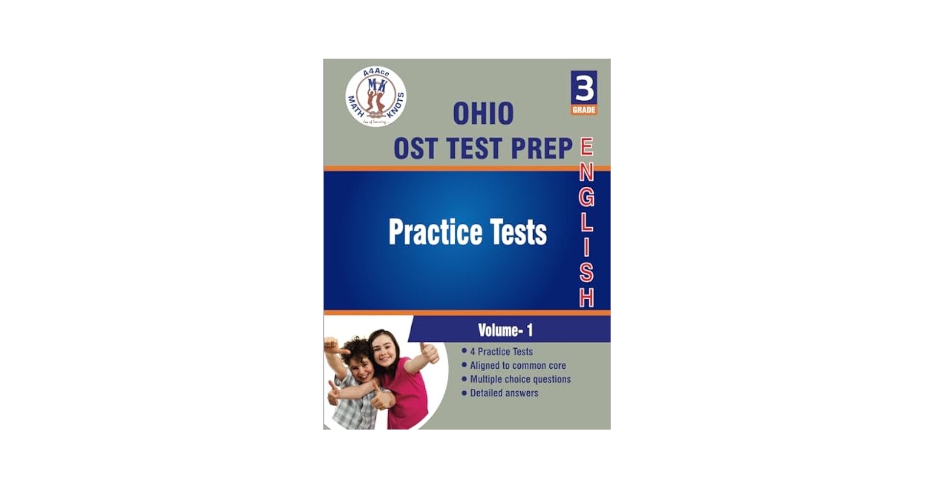OHIO OST Test Prep 3rd Grade ELA Practice Tests Volume 1 Practice Questions And Explanations Full Length Online Practice Test OHIO State OST By Math Knots Vemuri Gowri M Math Knots 9798889035176 