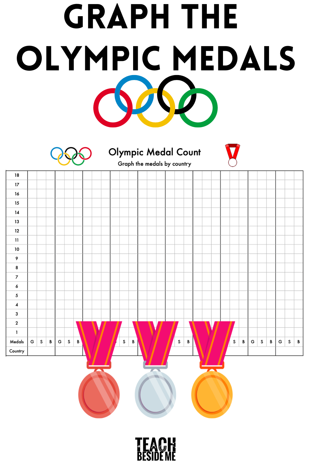 Olympic Games Lessons Graph The Olympic Medals Printable Teach Beside Me