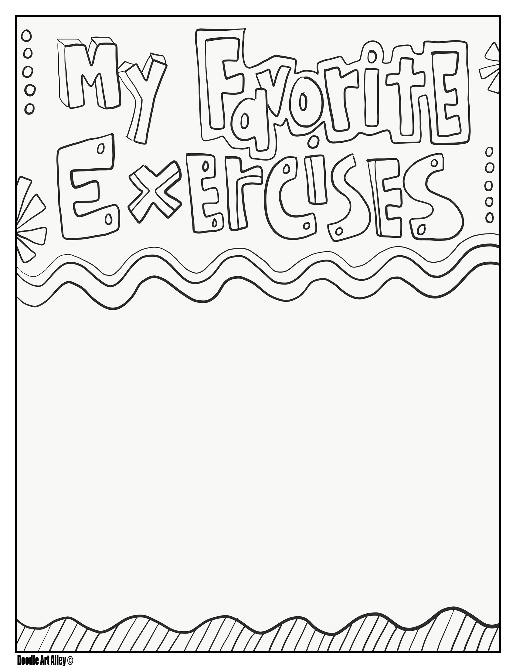 P E Coloring Pages CLASSROOM DOODLES