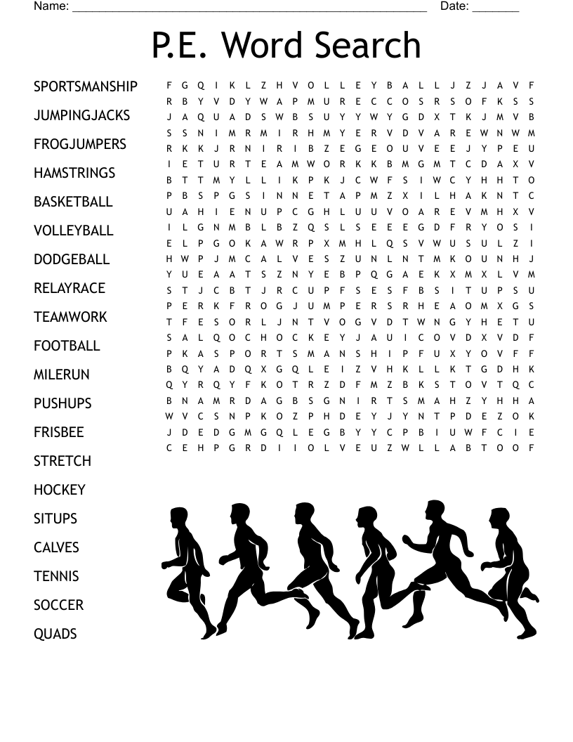 P E Word Search WordMint