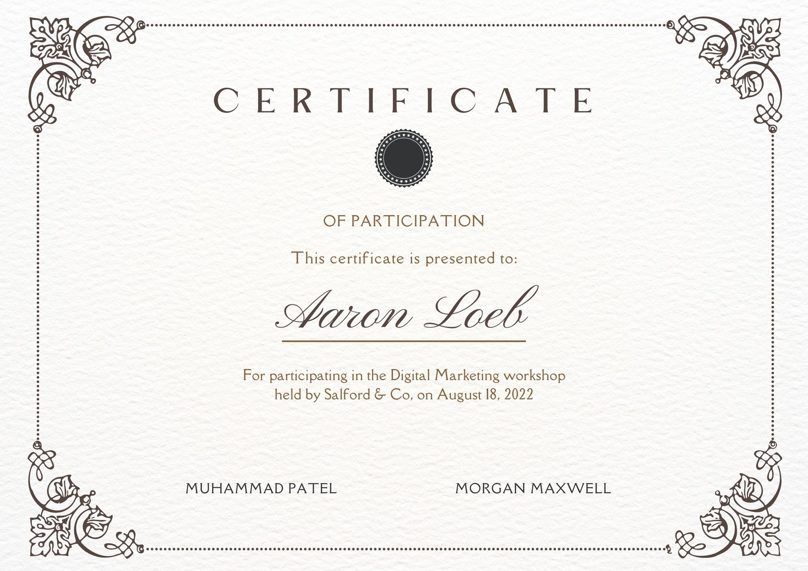 Page 4 Free Printable Customizable Workshop Certificate Templates Canva
