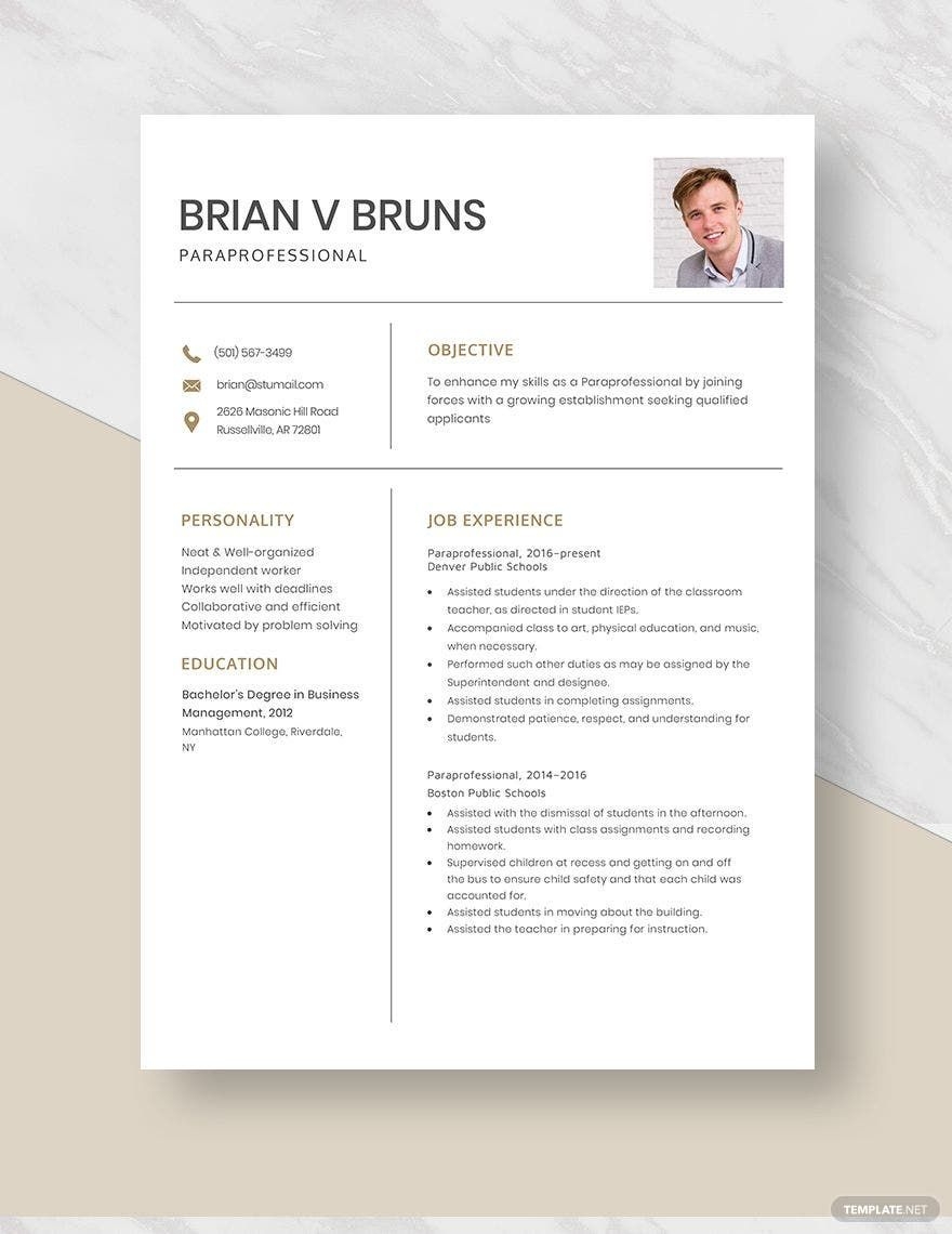 Adult Education Paraprofessional Job Description And printables