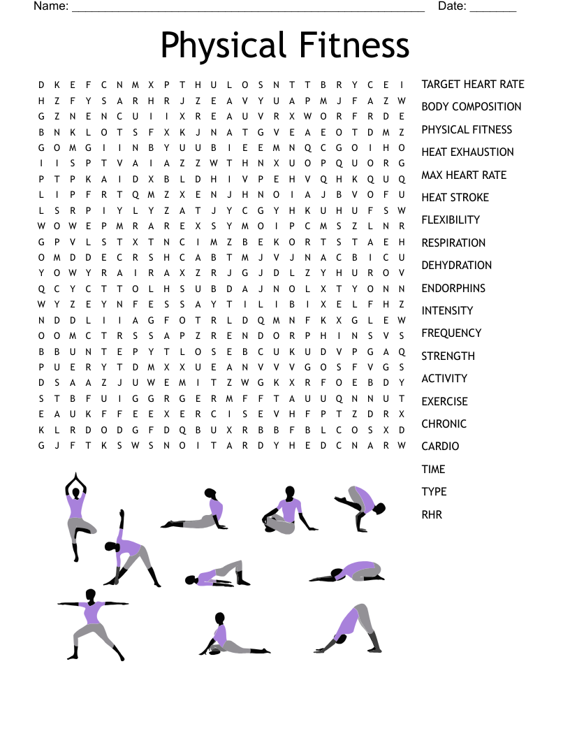 Physical Education Word Search WordMint