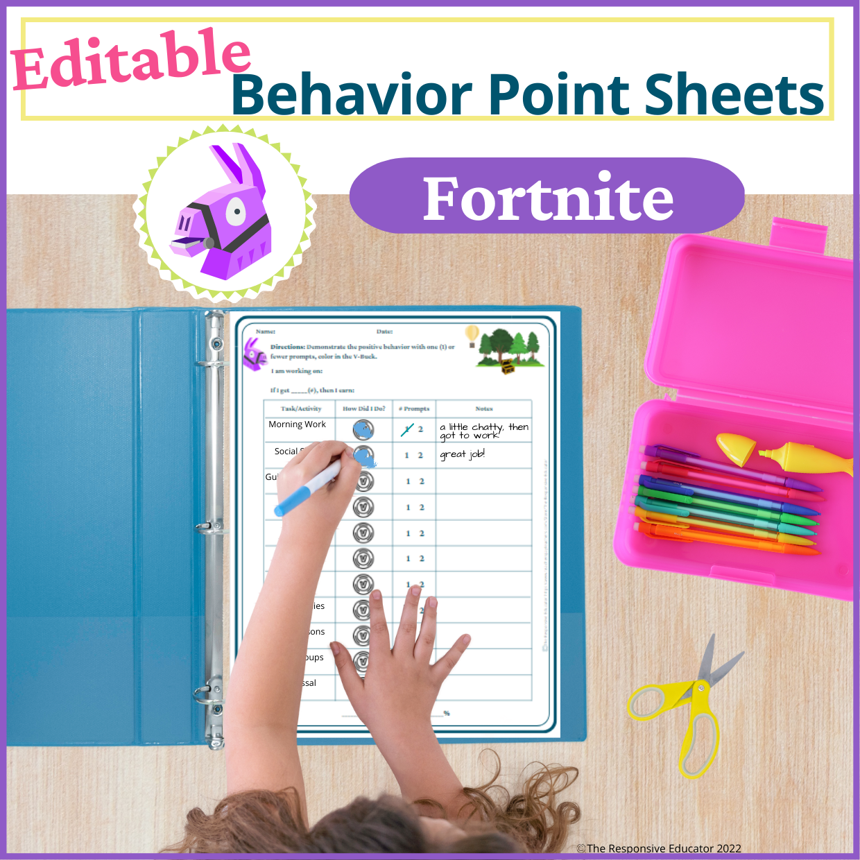 Point Sheet For Behavior Fortnite Made By Teachers
