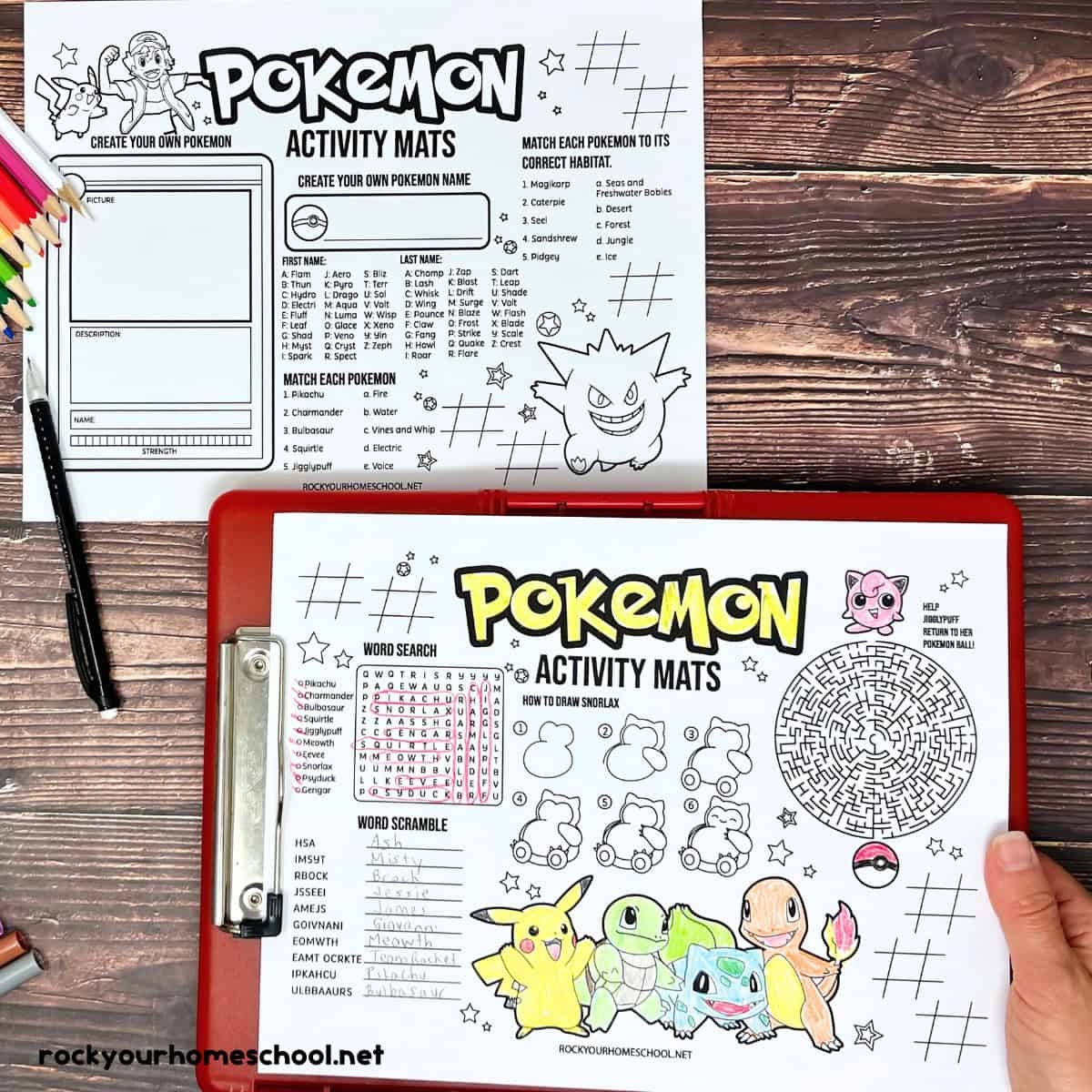 Free Printable Pokemon Educational Worksheets