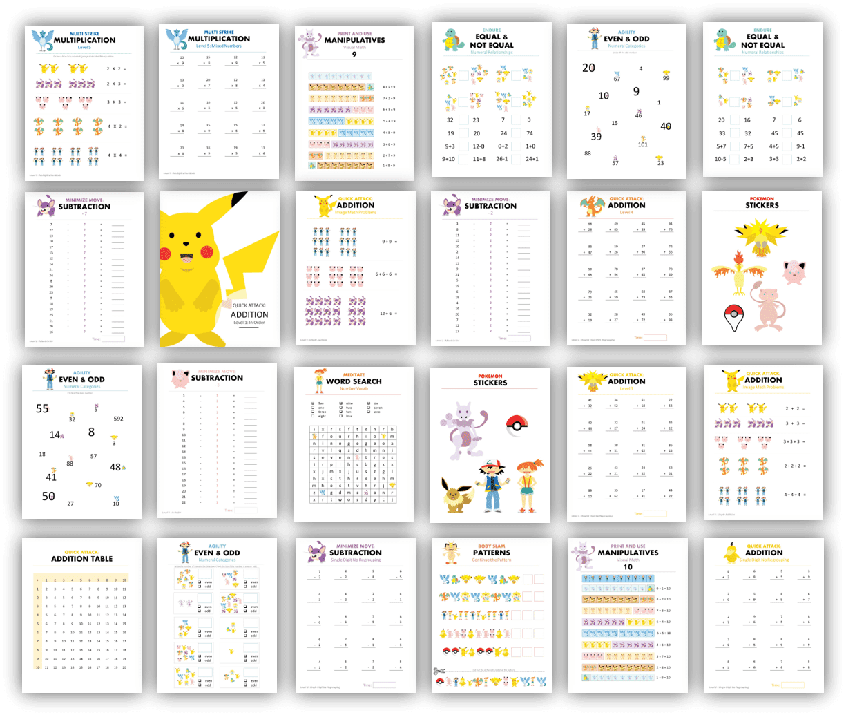 Pokemon Math Activity Bundle Powered By ThriveCart