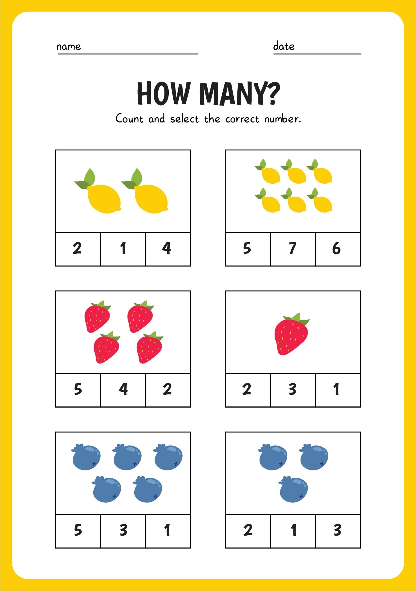 Printable Educational Worksheets For 3 Year Olds