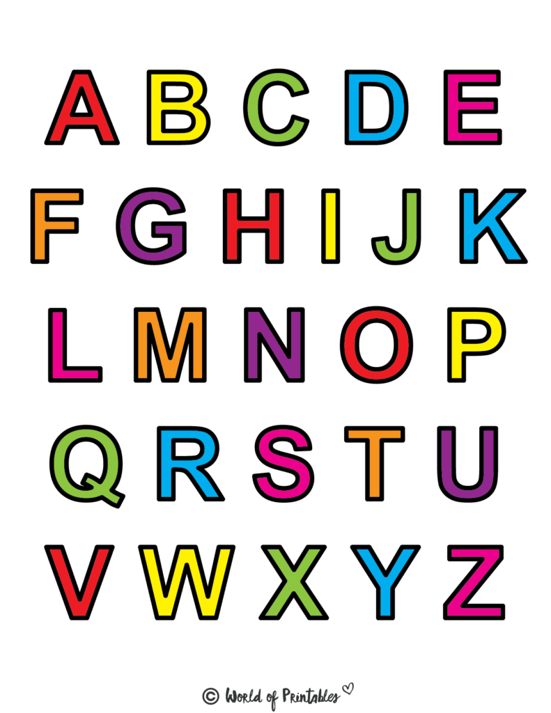Educational Printables Alphabet Templates