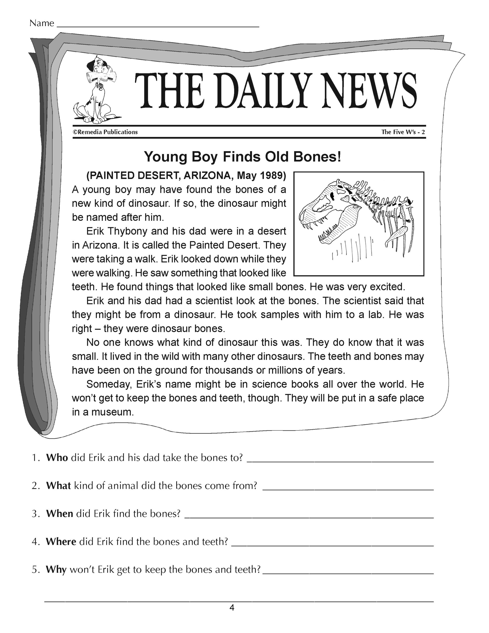 Printable Short Stories For Special Education Students