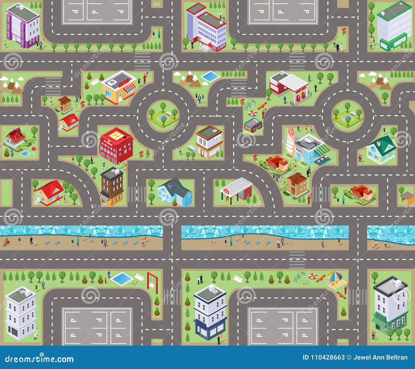 Printable Educational Car Road Map
