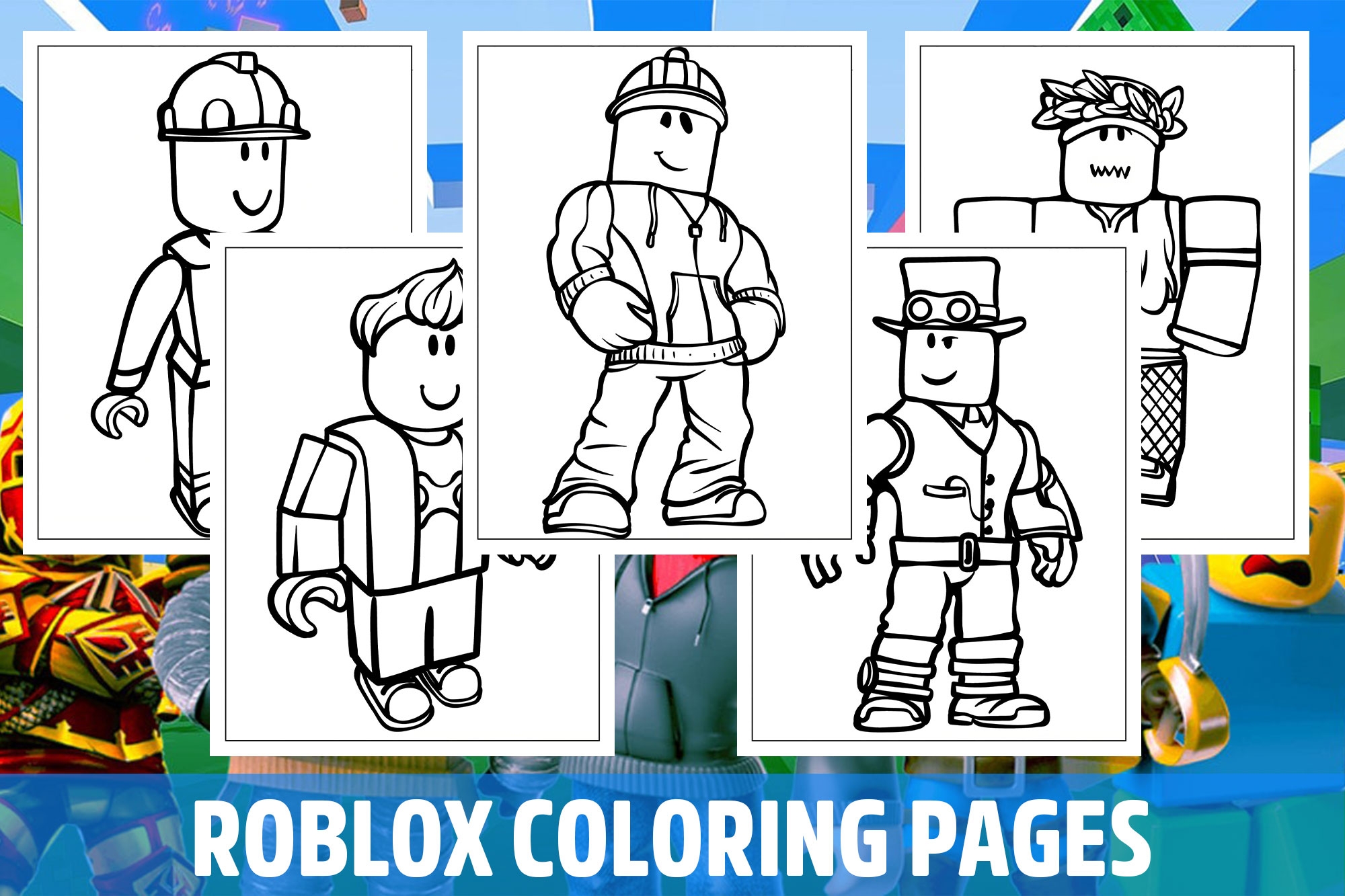 Roblox Coloring Pages For Kids Girls Boys Teens Birthday School Activity Made By Teachers
