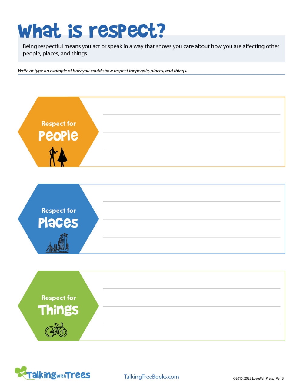 Showing Respect Worksheet