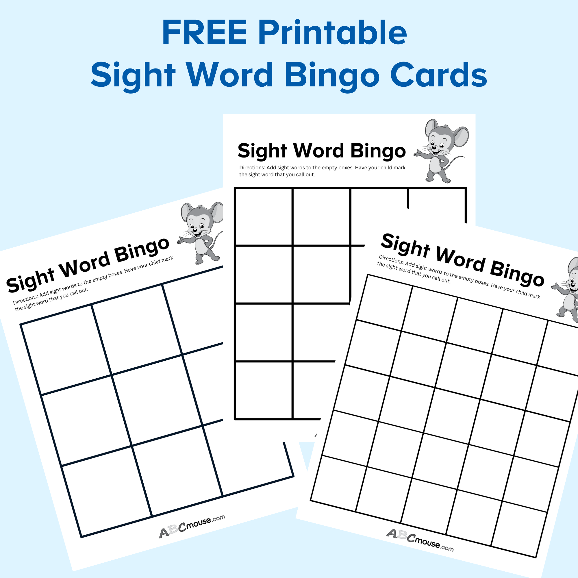 Free Printable Educational Bingo Cards