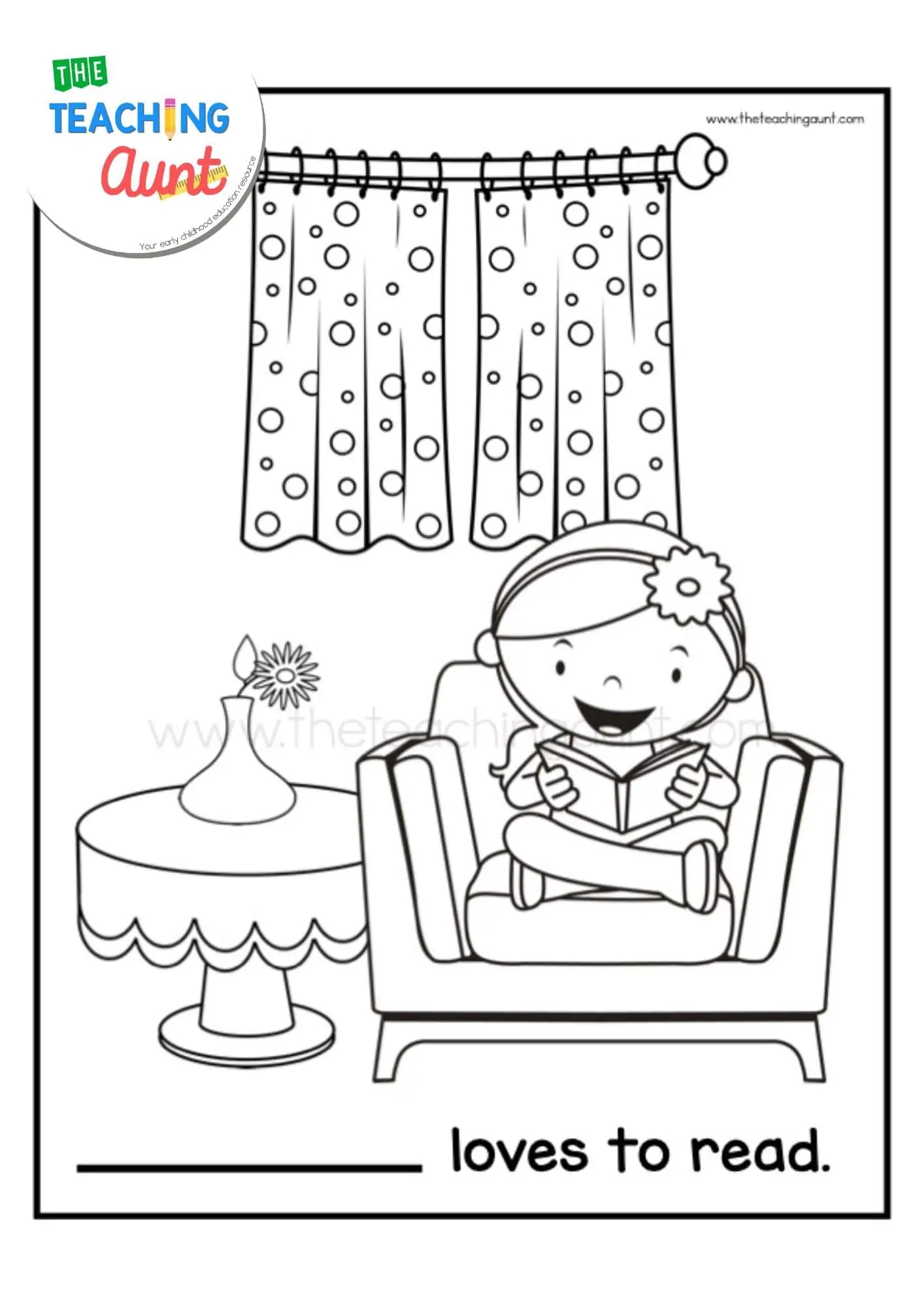 Simple Coloring Pages For Kids The Teaching Aunt