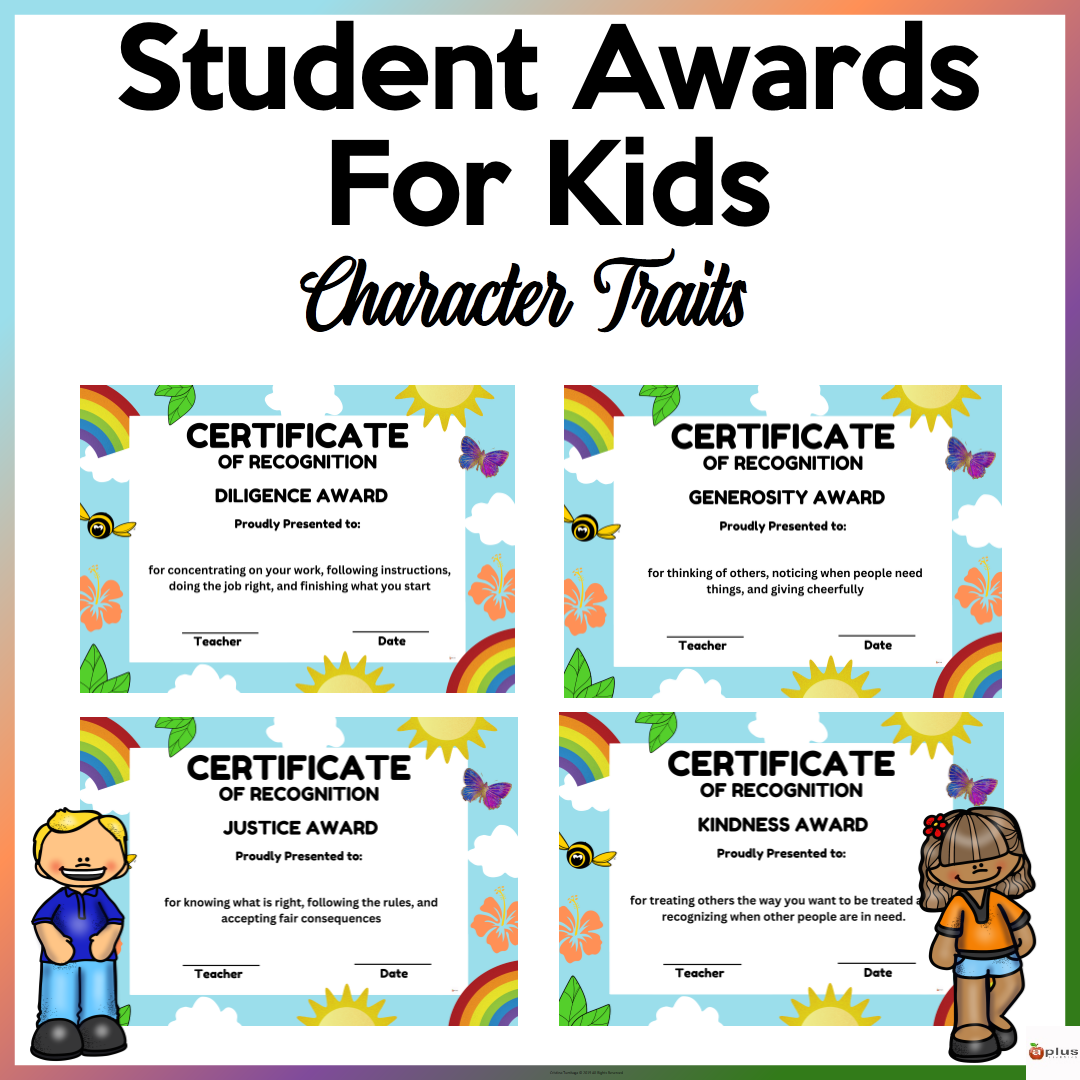 Student Awards Character Traits For Kids Made By Teachers