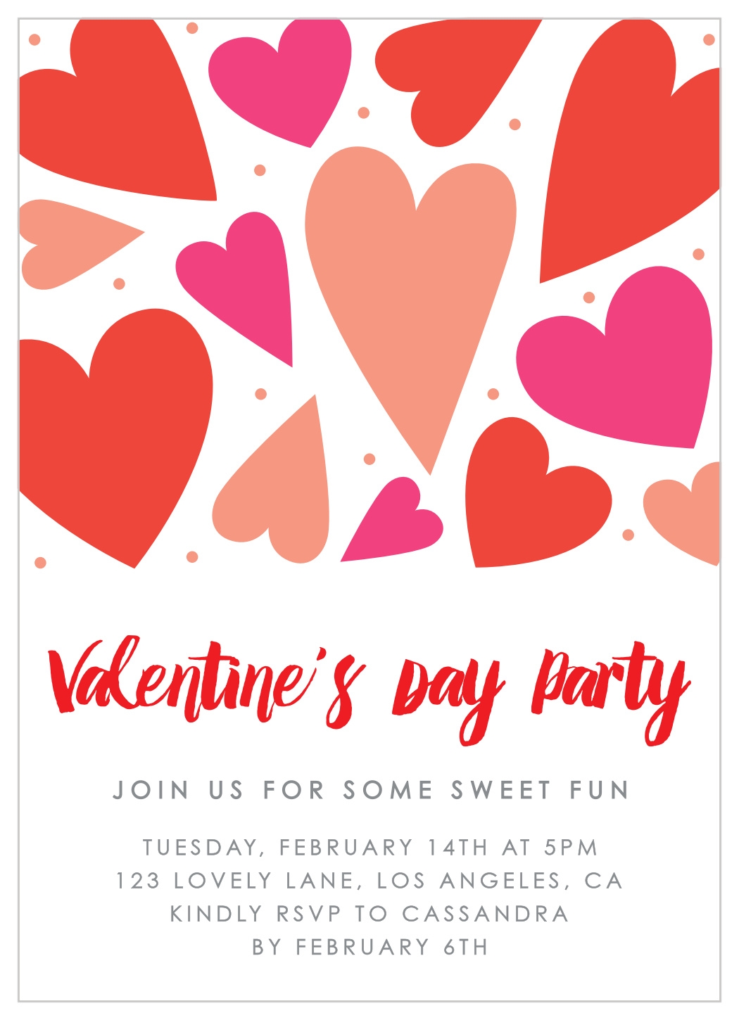 Family Education Valentine'S Day Printable Party Invitations