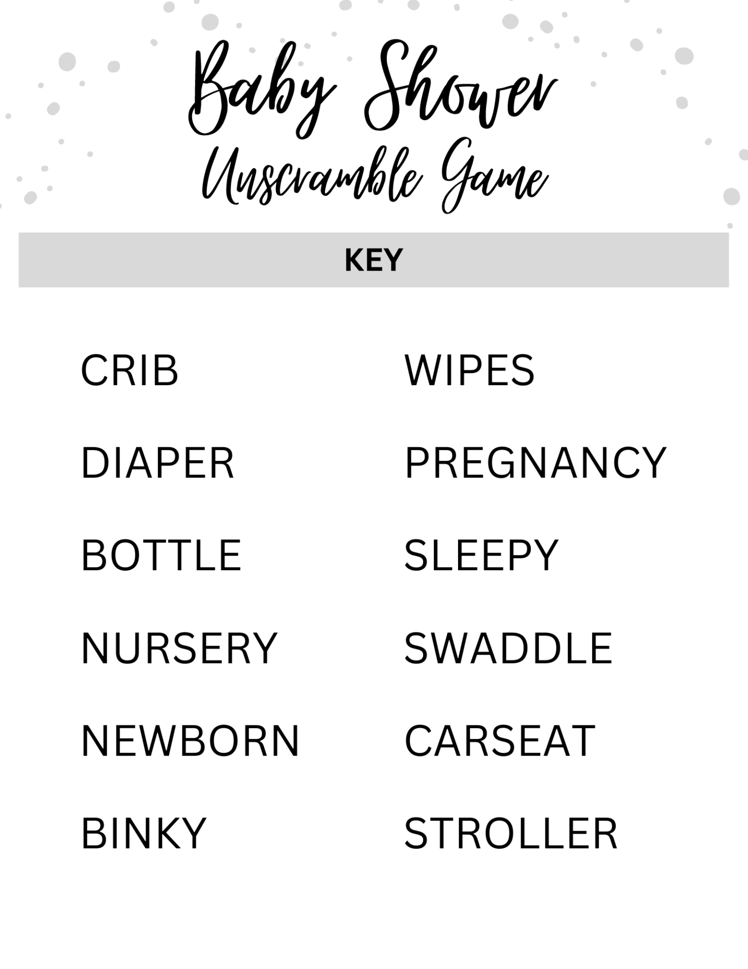 Free Printable Childbirth Education Games