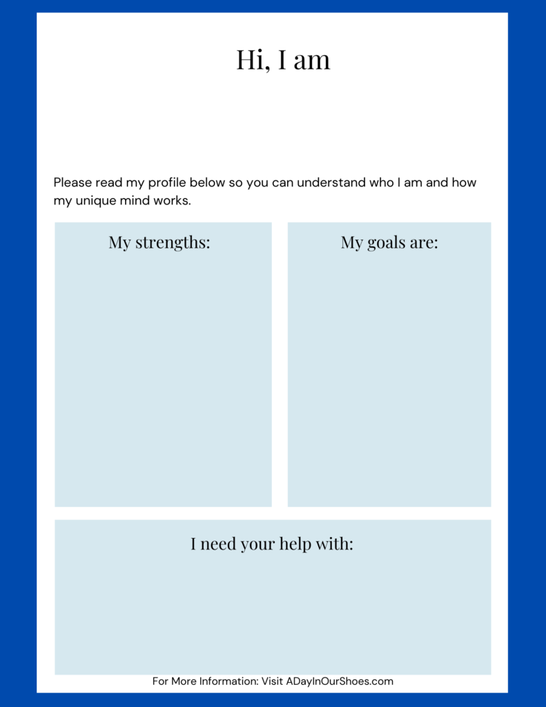 The One Sheet IEP A Quick Glance Tool For Parents And Teachers