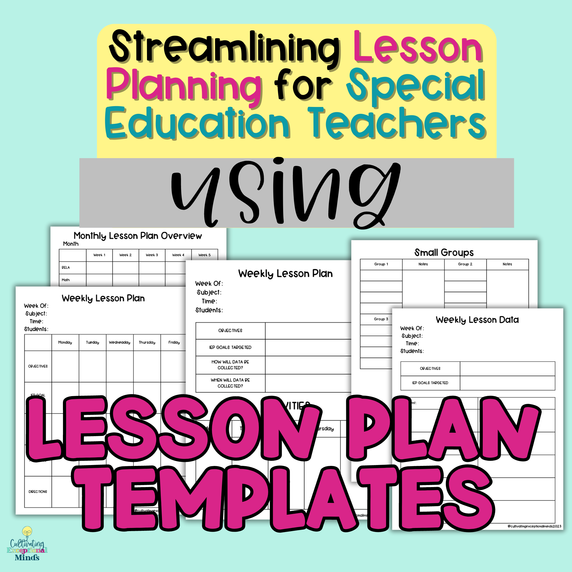 The Power Of Special Education Lesson Plan Template Cultivating Exceptional Minds