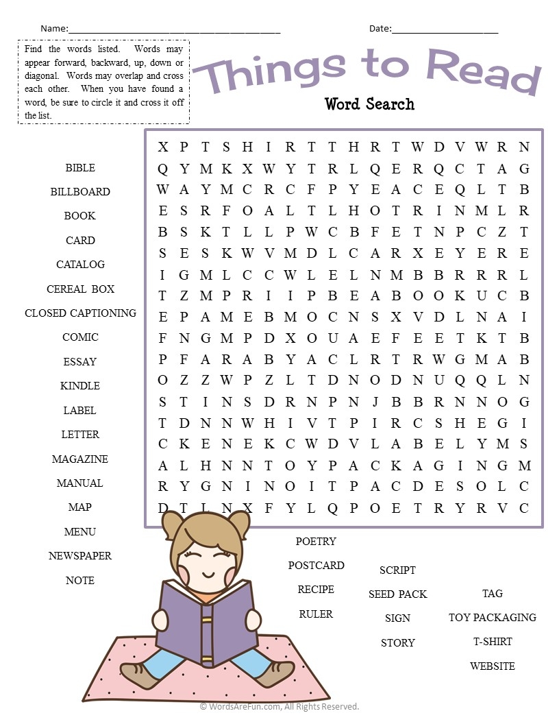 Word Search Puzzles Printable Discovery Education