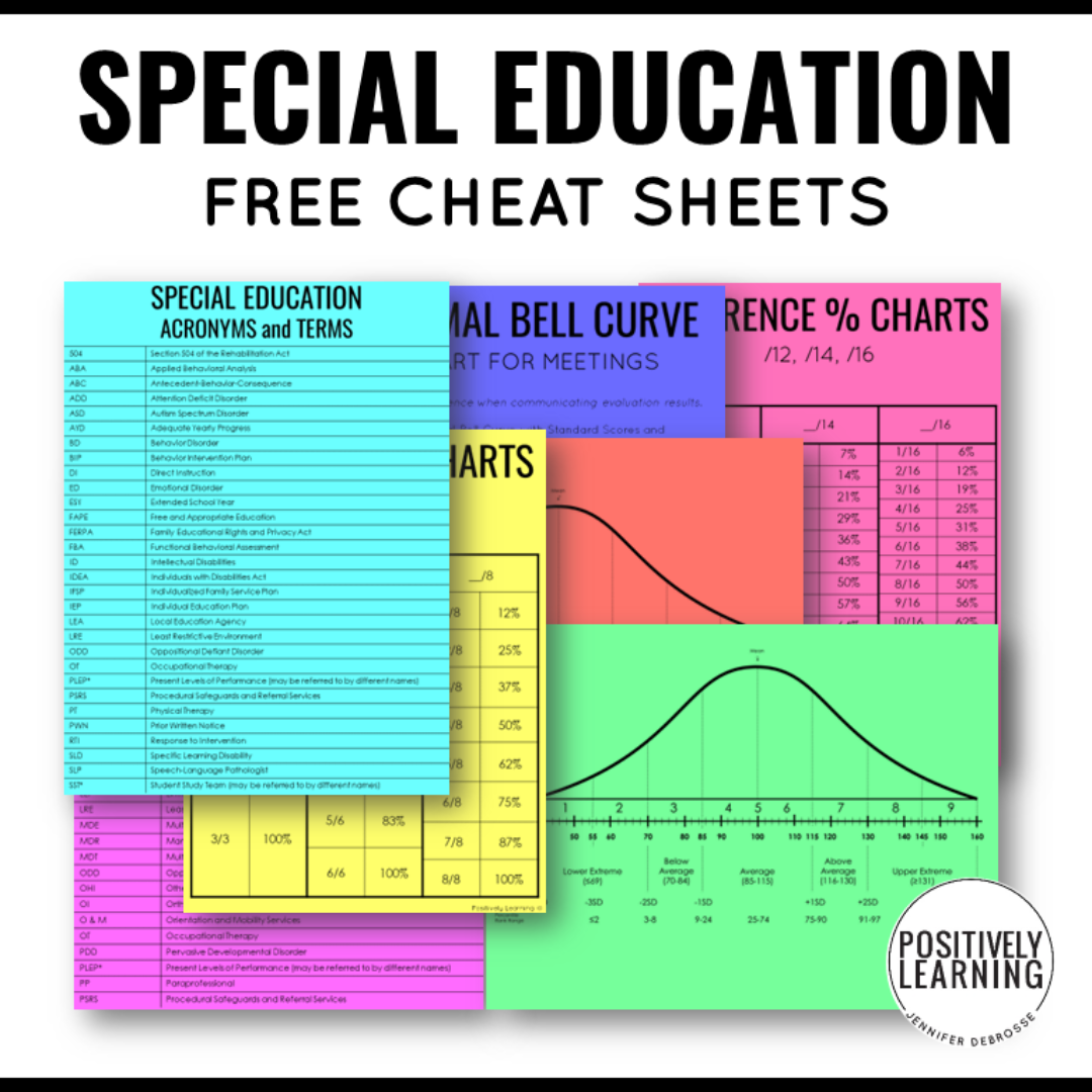 Time Saving Special Educator Cheat Sheets Positively Learning
