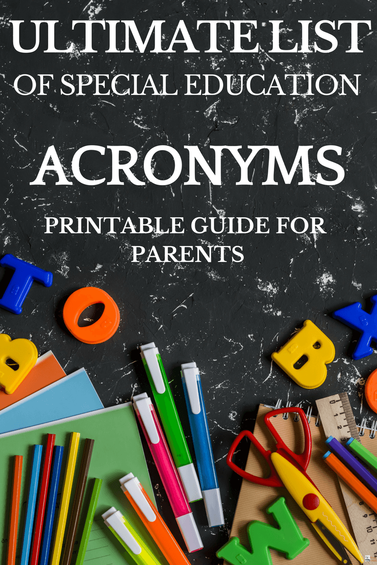 Ultimate List Of Special Education Acronyms