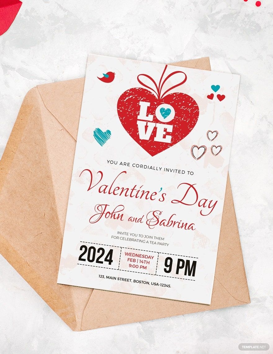 Valentine s Day Party Invitation Template In Pages Publisher PSD Word Outlook Download Template